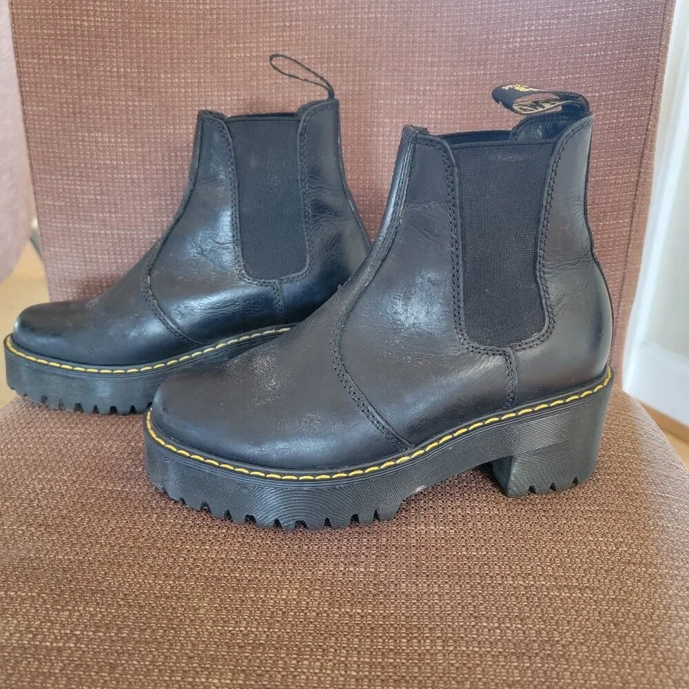 DR MARTENS Rometty Wyoming Leather Platform Chelsea Boots 37 / 6 - Picture 11 of 13